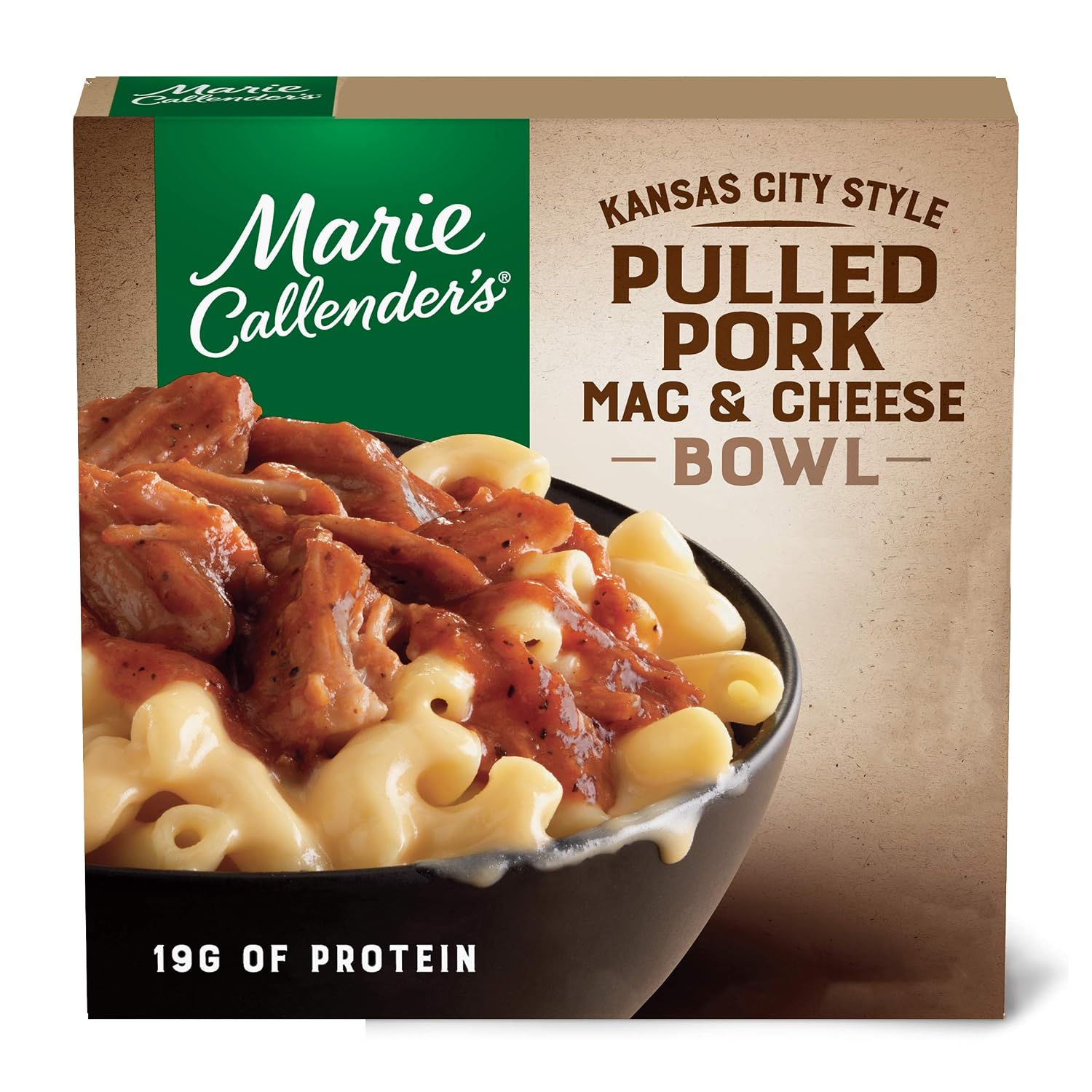 Marie Callender's Kansas City Style Pulled Pork Mac and Cheese Bowl, Frozen Meal, 11 oz