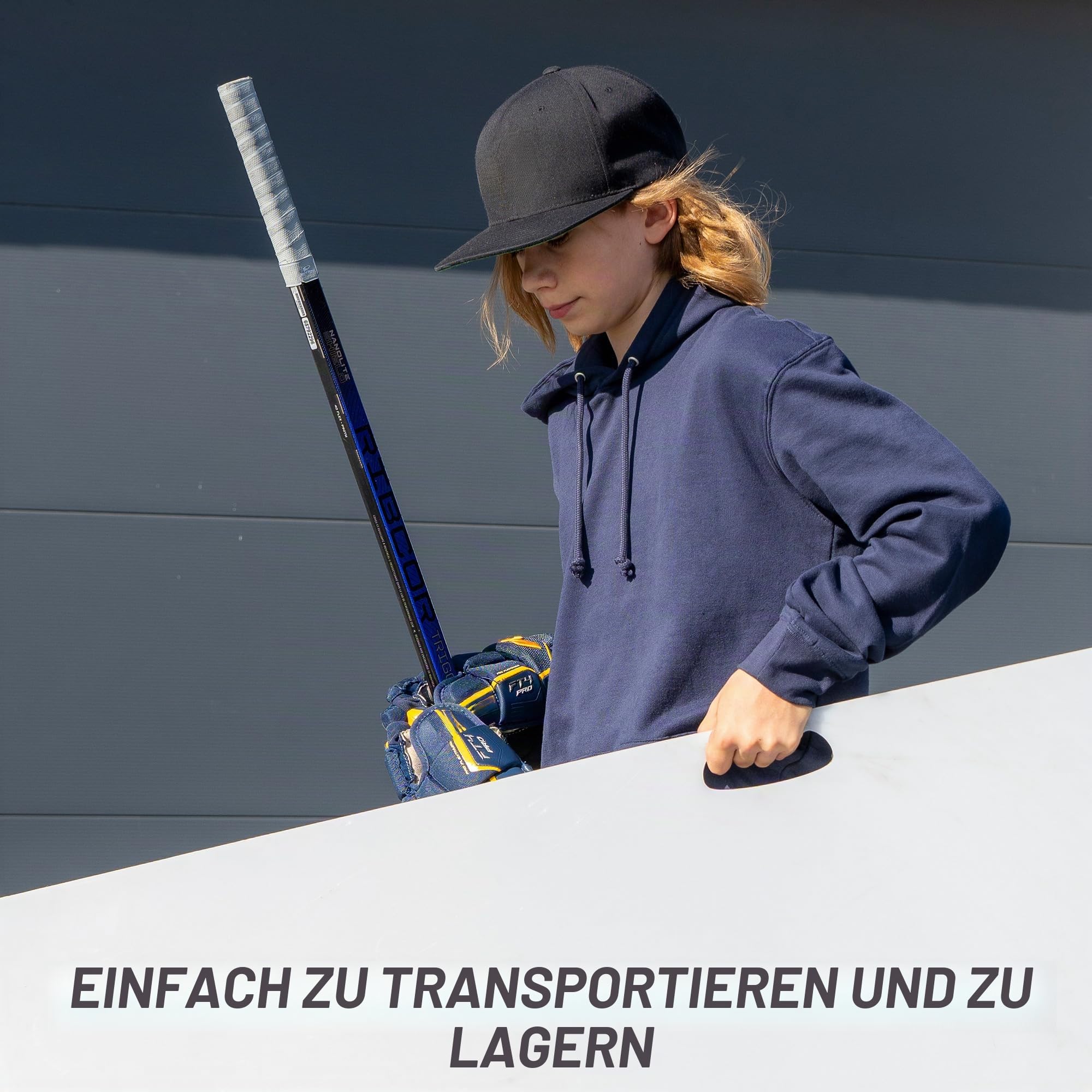 Hockey Revolution My Shoot Pad - Eishockey Schläger Trainingsplatte für On Off-Ice Training - Eishockey Spielzeug mit Griff - Simuliert Eisgefühl - Puck Eishockey Übung von Profis getestet (740x1500)