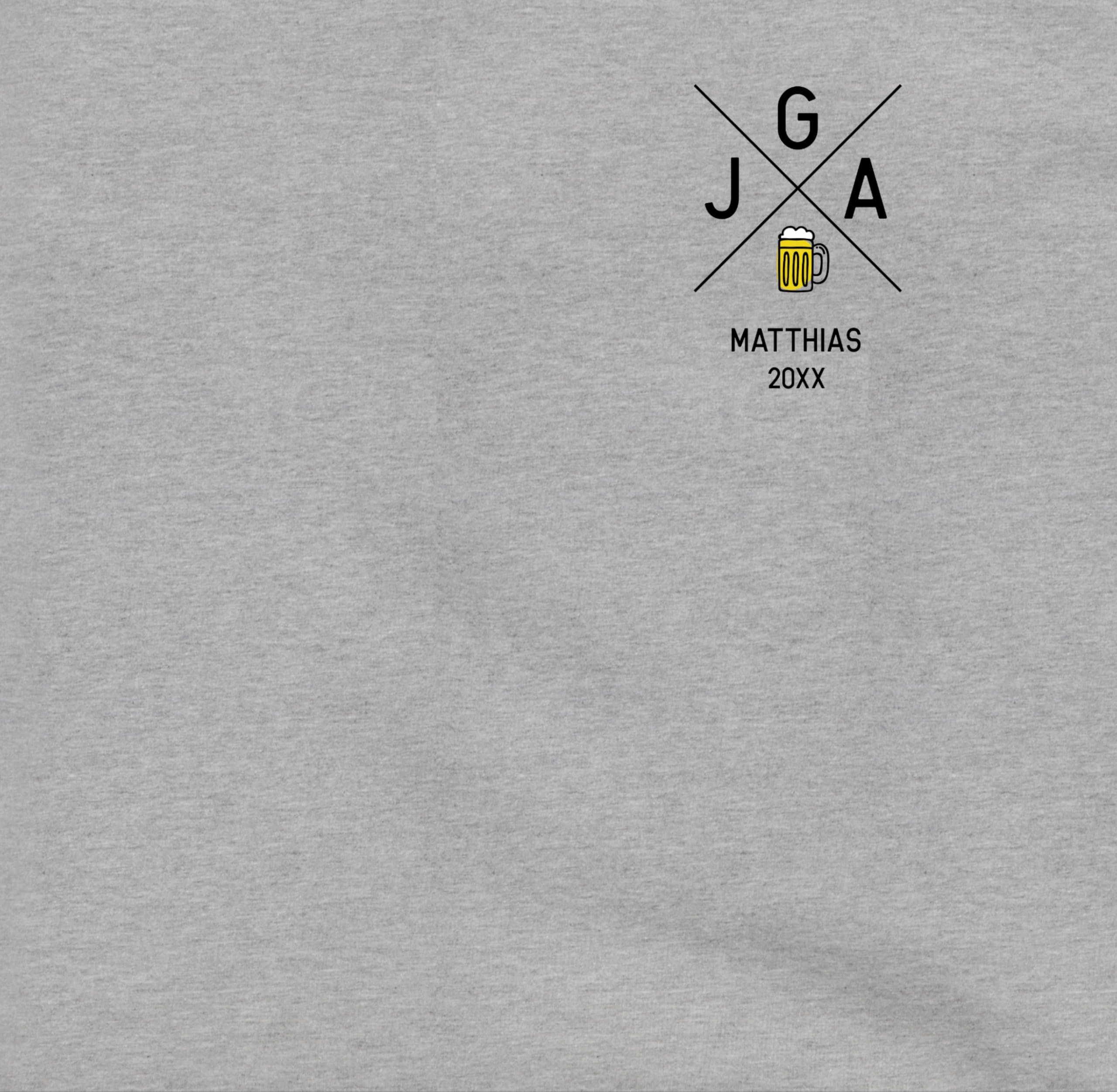 Geschenk mit Namen personalisiert by Shirtracer - Hoodie Herren Pullover - Brustdruck JGA 2026 Bier mit Name I Junggesellenabschied Männer Outfit Junggesellenabschied Mann Accessoires I