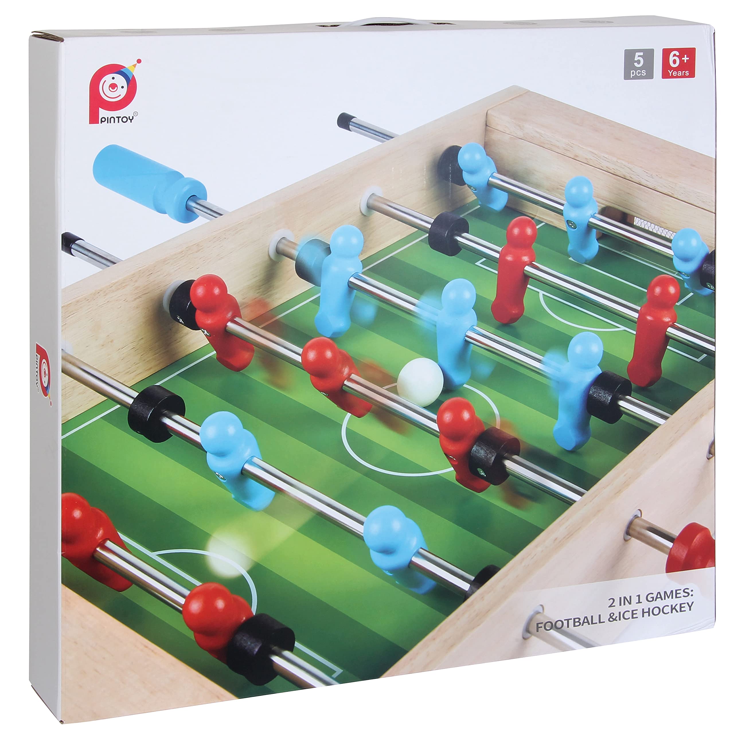 Bartl 112425 Pintoy Mini 2 in 1 Tischfußball und Hockey