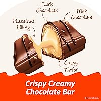 Vista 4 de Kinder Bueno Mini, paquete de fiesta de 125 unidades, chocolate con leche y crema de avellanas, barras de chocolate envueltas individualmente, 23.8