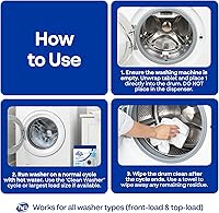Vista 6 de Earth Breeze Washing Machine Cleaner Tablets - 1 Year Supply - Deep Cleans, Removes Odors, Residue & Buildup - Front Load, Top Load & HE Washers