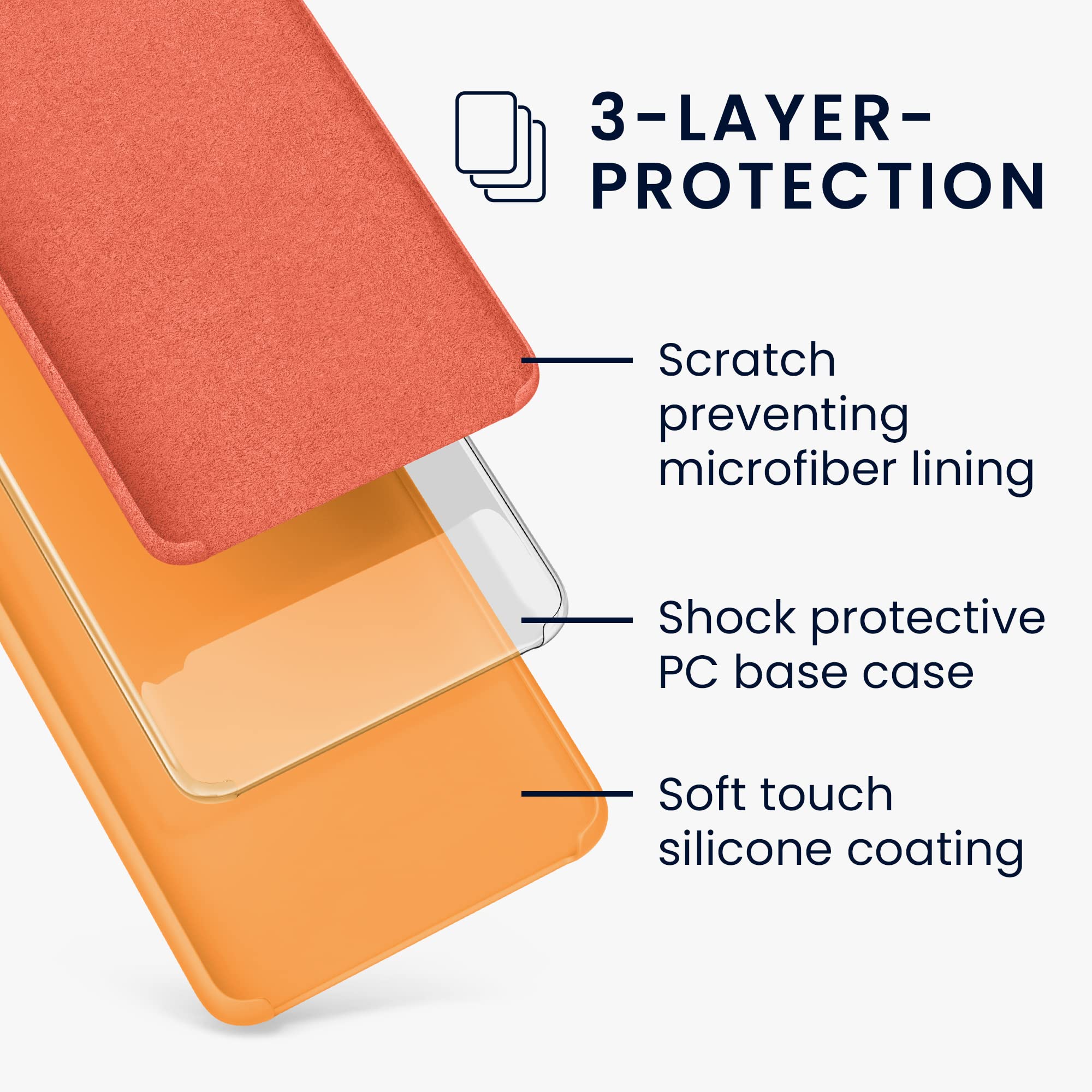 kwmobile Case Compatible with Samsung Galaxy A51 Case - TPU Silicone Phone Cover with Soft Finish - Fruity Orange