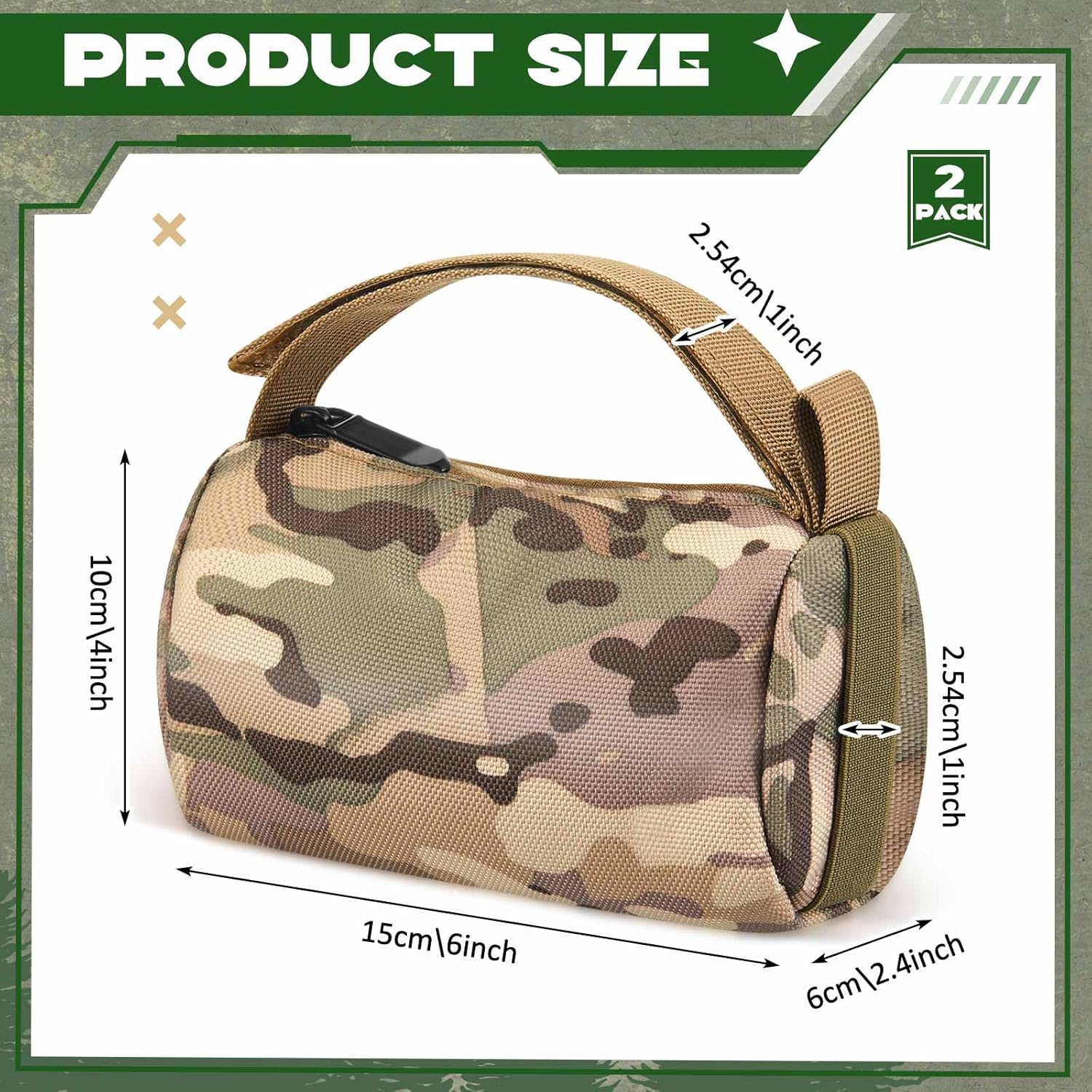 2 Sets Shooting Bags Rest Pre Filled Bench Rest Bags Front Rear Support Sandbag Stand Holders for Outdoor Shooting Range and Hunting