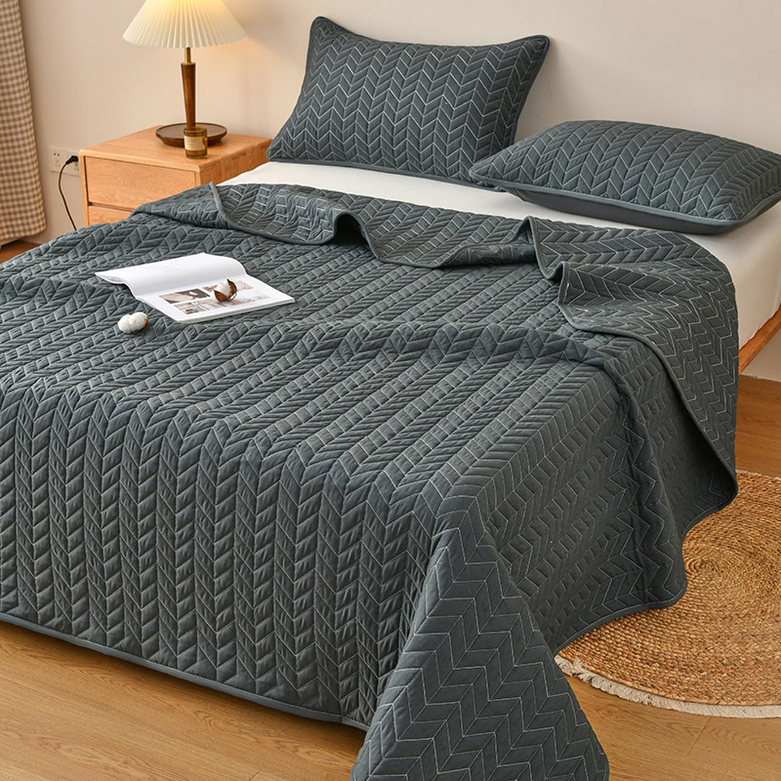 Couvre-lit 200 x 230 cm couverture d'été légère pour lit double