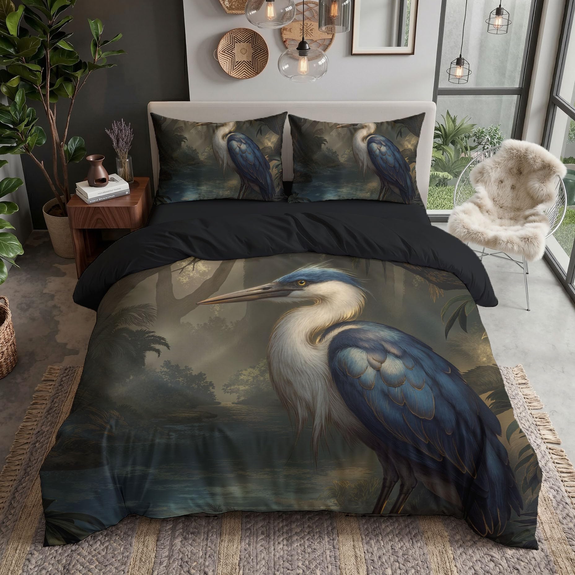 Housse de couette animaux rétro au motif imprimé de haute qualité