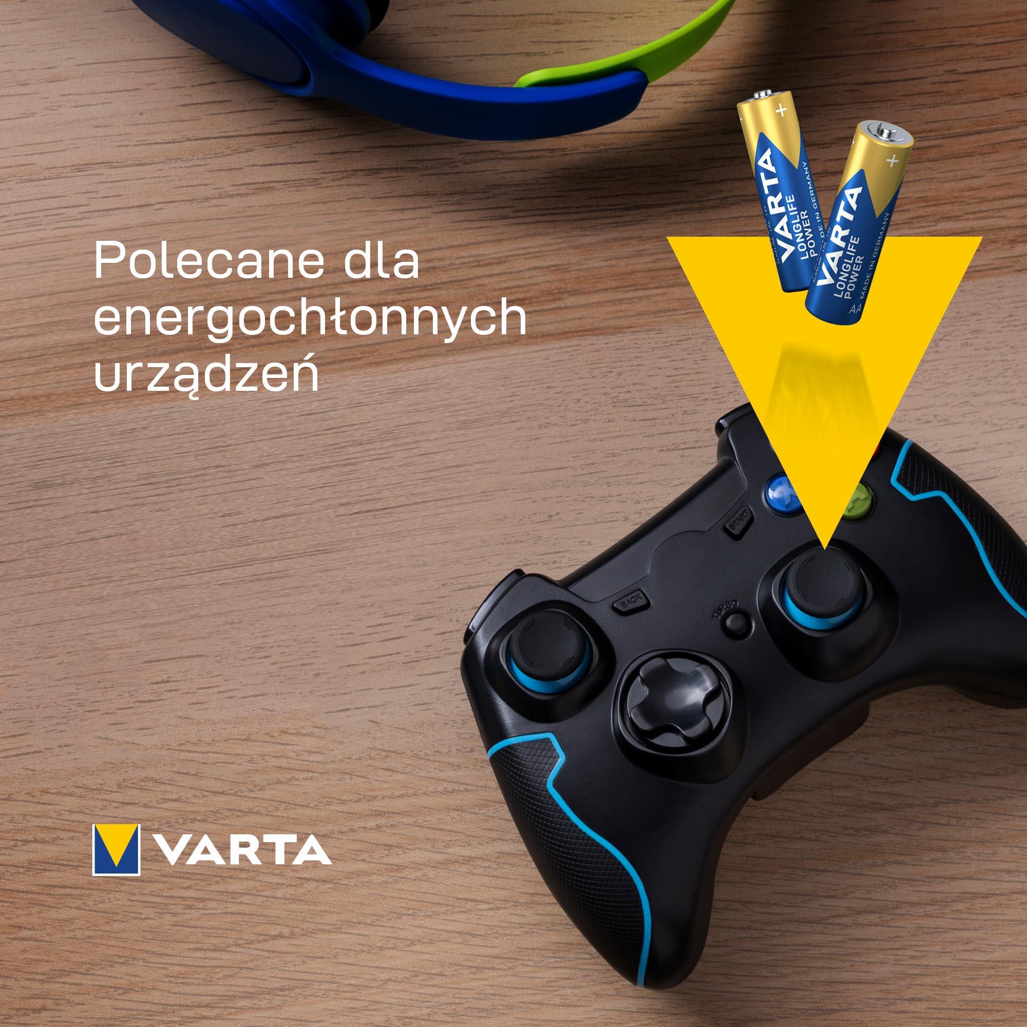 VARTA Longlife Power, bateria alkaliczna, AA, Mignon, LR6, 1,5V, opakowanie 10+10szt., Made in Germany | AA LR6, Made in Germany, bateria do 10 lat, do konsoli do gier, szczoteczki do zębów, myszy lub kontrolera
