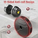 FEIERDUN Des sonnettes réglables, 48lbs/60lbs/88lbs Ensemble de sonnettes, 5 en 1 Ensemble de poids gratuit utilisé comme Barbell, Kettlebells, Pousser debout, Poids pour la maison gymnastique hommes / femmes appropriés
