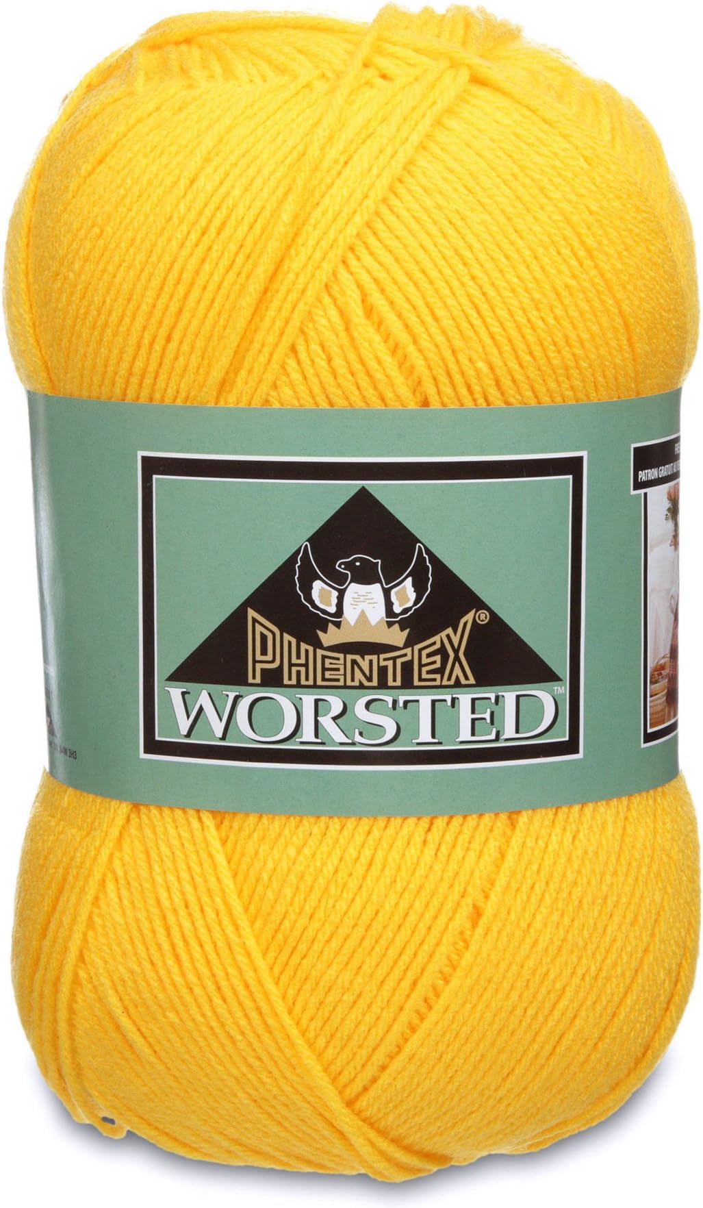 Spinrite Acrylic Phentex Worsted Solids Yarn-Sol (Yellow)