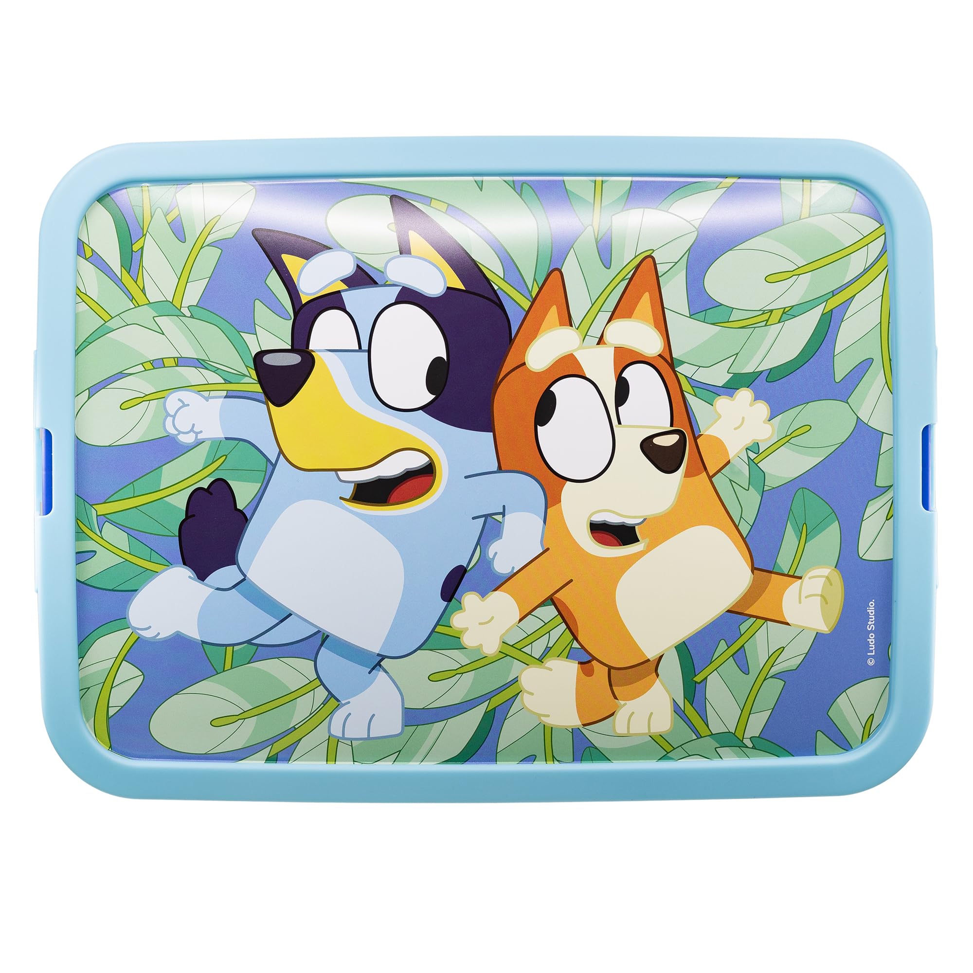 Stor Bluey - Contenitore con coperchio con chiusura a scatto, per bambini, camera da letto, sala giochi, giocattoli, senza BPA, 13 litri (23 litri