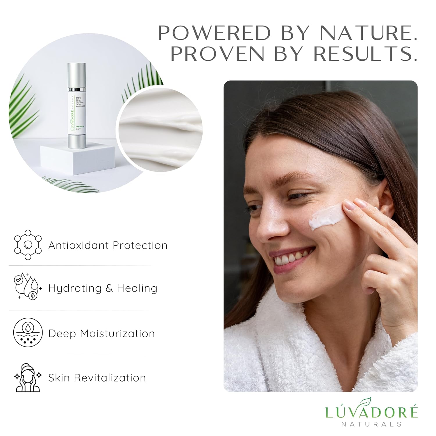 Crème De La Centella Moisturizer – Hydrating & Repairing Centella Soothing Cream with Aloe, Shea Butter & Green Tea, Thick Moisturizer for Face (50ml)