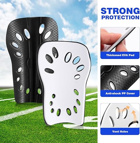 Miniatura 2 de Artibetter 2 pares de espinilleras para niños, equipo de fútbol perforado para niños y niñas