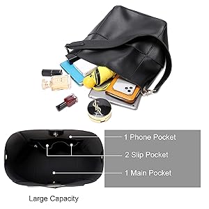 Amazon.com: Bucket Purses for Women PU Leather Bucket Bags
