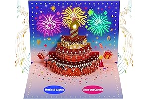 Birthday Cards, 3D Pop Up Happy Birthday Card with Music and Lights