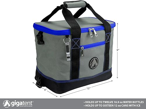 Miniatura 3 de GigaTent Hielera plegable aislada, lonchera suave con abrebotellas para campamento, playa y viajes, tela ligera y resistente a desgarros (pequeña 12
