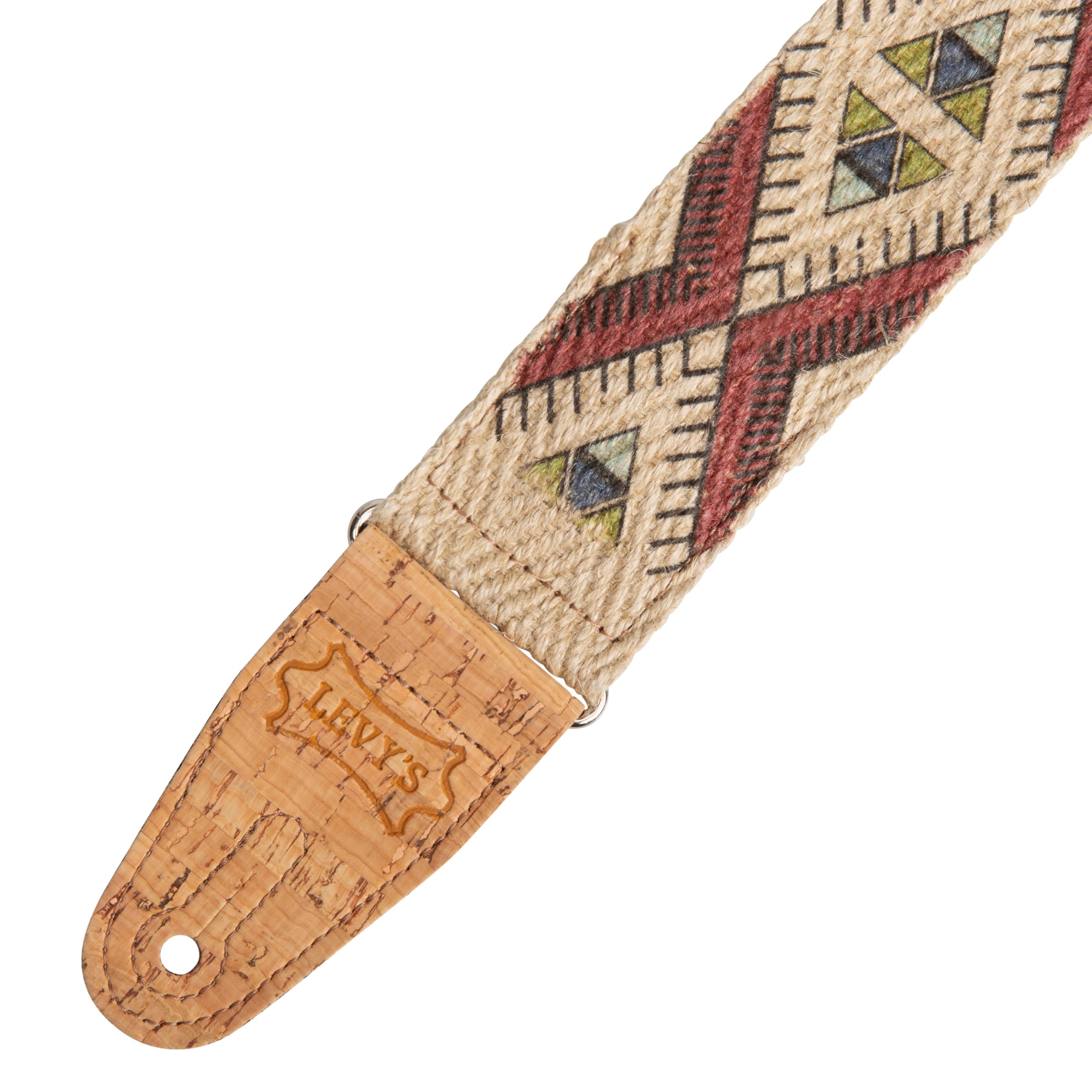 Levy's Leathers MH8P-002 Gitarrengurt aus Hanfgewebe, 5 cm breit, vegan, Ethno-Tribal-Design