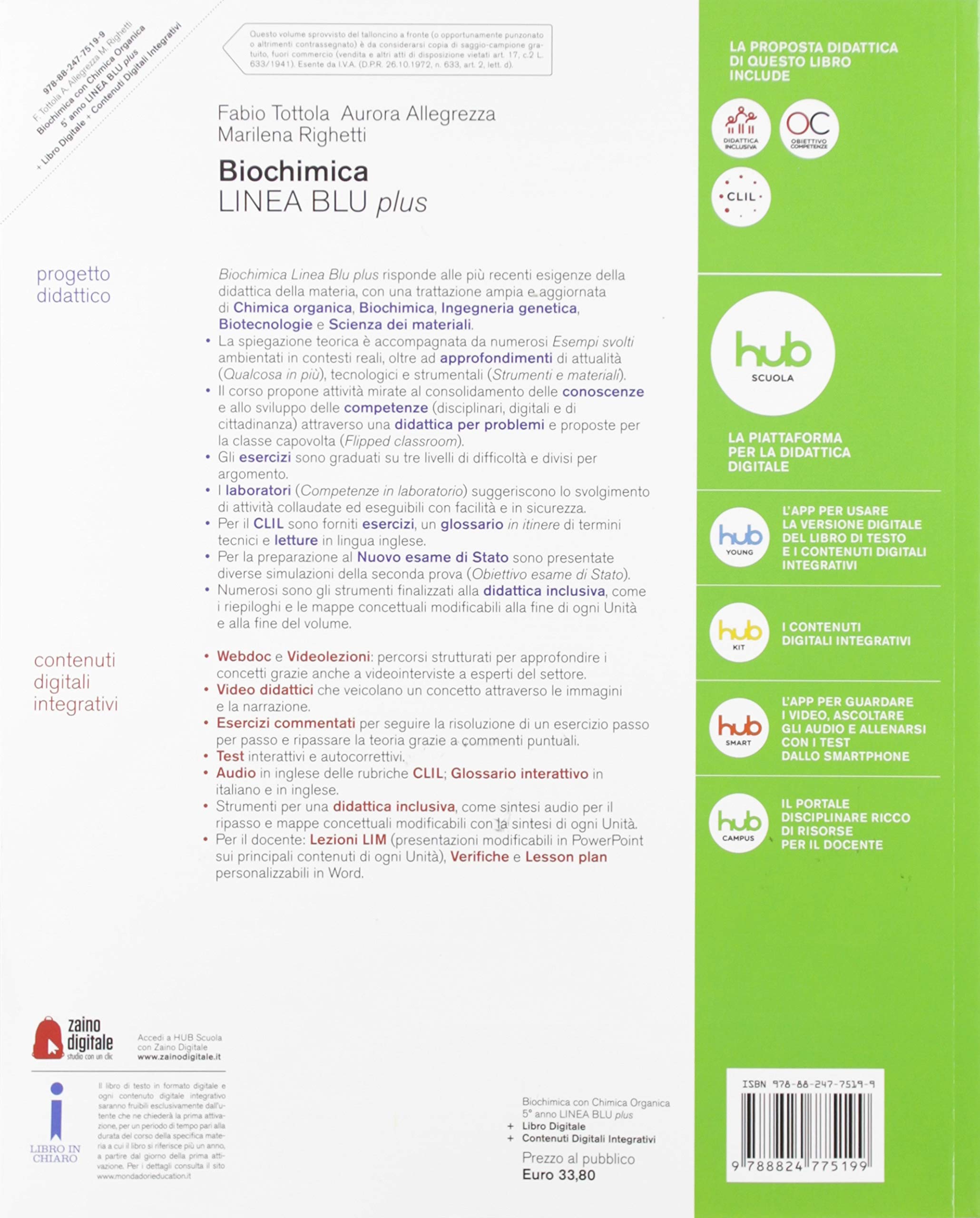 Biochimica blu plus. Volume con Chimica organica. Per i Licei e gli Ist. magistrali. Con e-book. Con espansione online