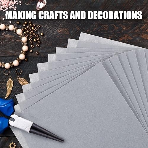 Miniatura 9 de Ciieeo 20 hojas de tela de fieltro, colores surtidos, suaves, cuadradas, hechas a mano, no tejidas, para coser, muñecas, manualidades, retazos