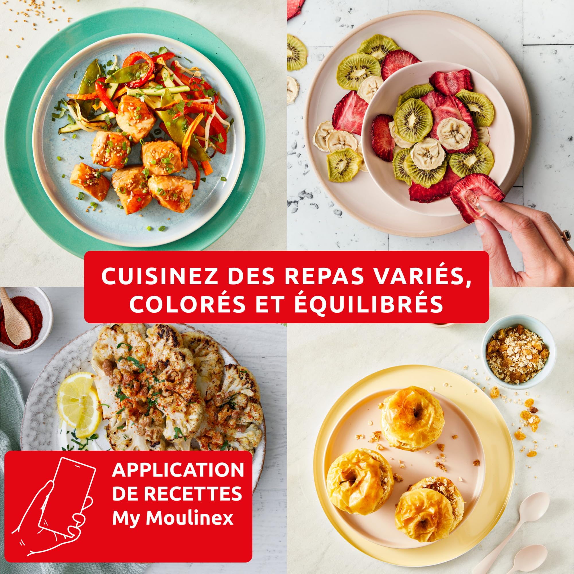 Moulinex Easy Fry POP EUCALYPTUS 5L, air fryer, Jusqu'à 6 personnes, 10 Programmes intuitifs, Ecran tactile digital, Gain de temps et d'énergie, EZ2454F0