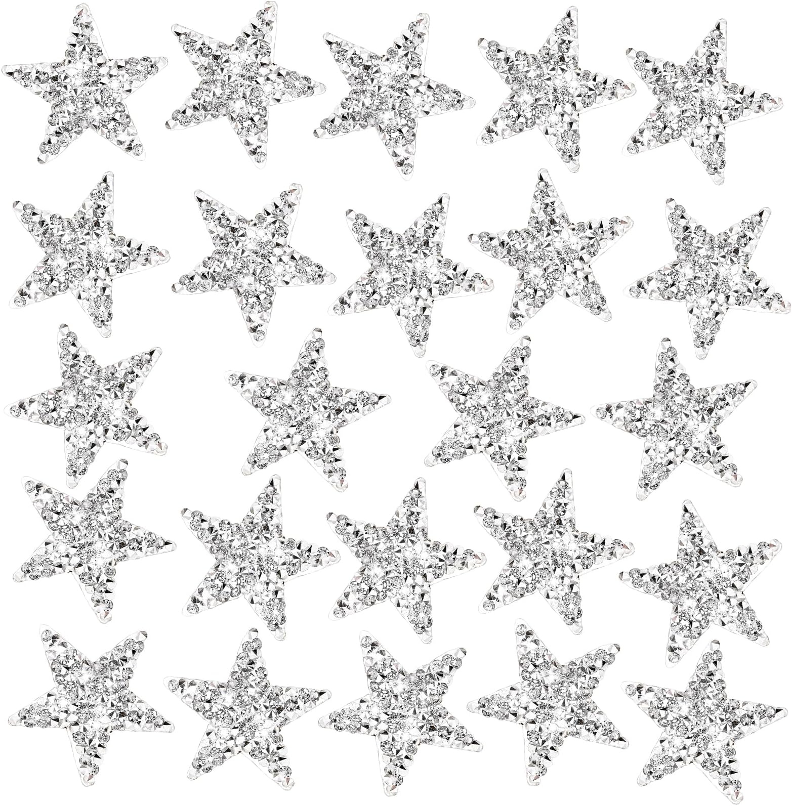Amazon.com: 24 PCS Star Patches Rhinestone Star Shape Rhinestone ...