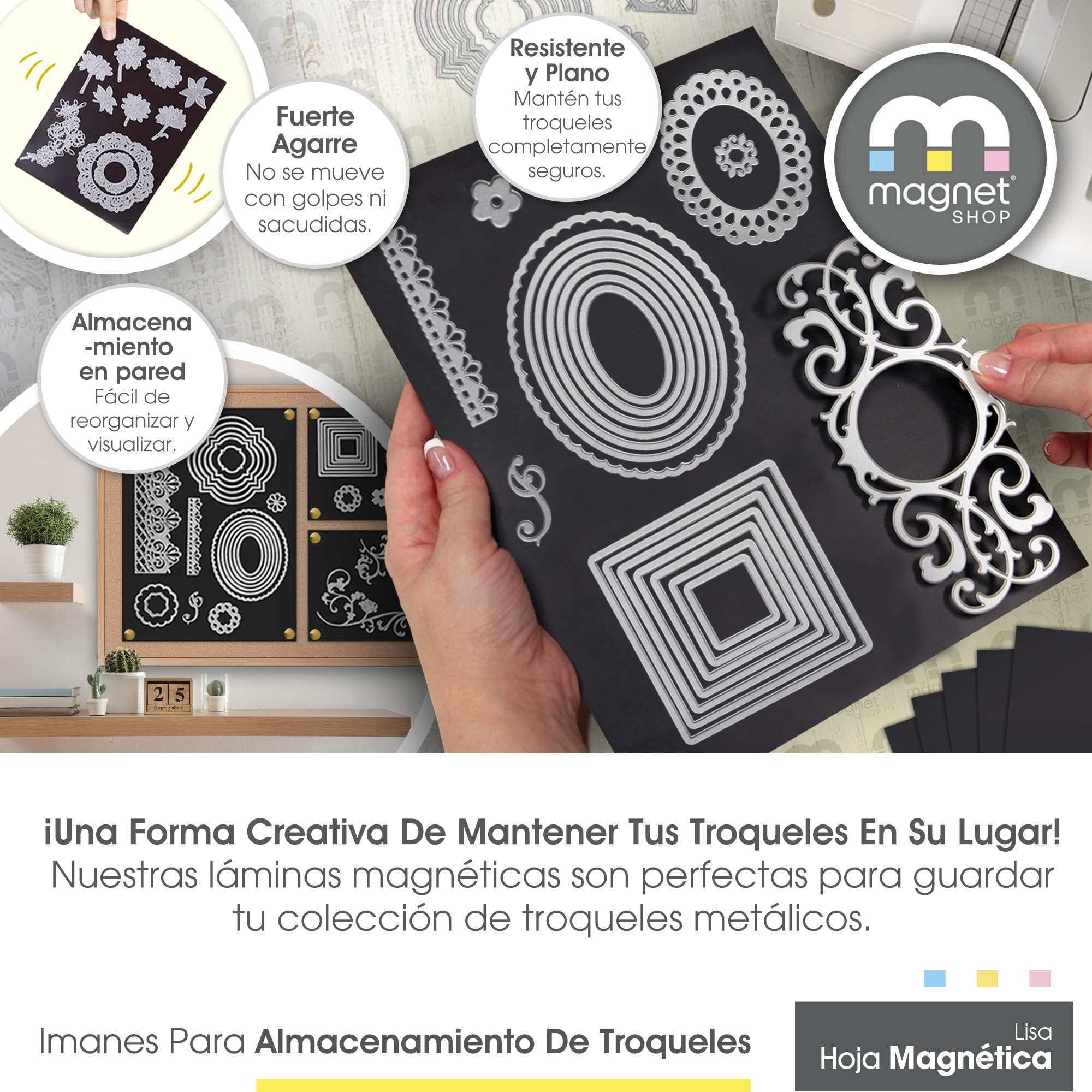 TMS A4 Feuilles magnétiques | Aimants artisanaux, feuilles flexibles de 0,4 mm pour stocker des découpes, des illustrations, des travaux manuels (0.75mm, Standard Strength, A4, 10 Sheets)