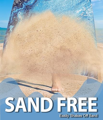 Miniatura 2 de Toalla de playa de microfibra de secado rápido, ligera, sin arena, accesorios de toalla grande de gran tamaño, imprescindible para viajes, piscina,