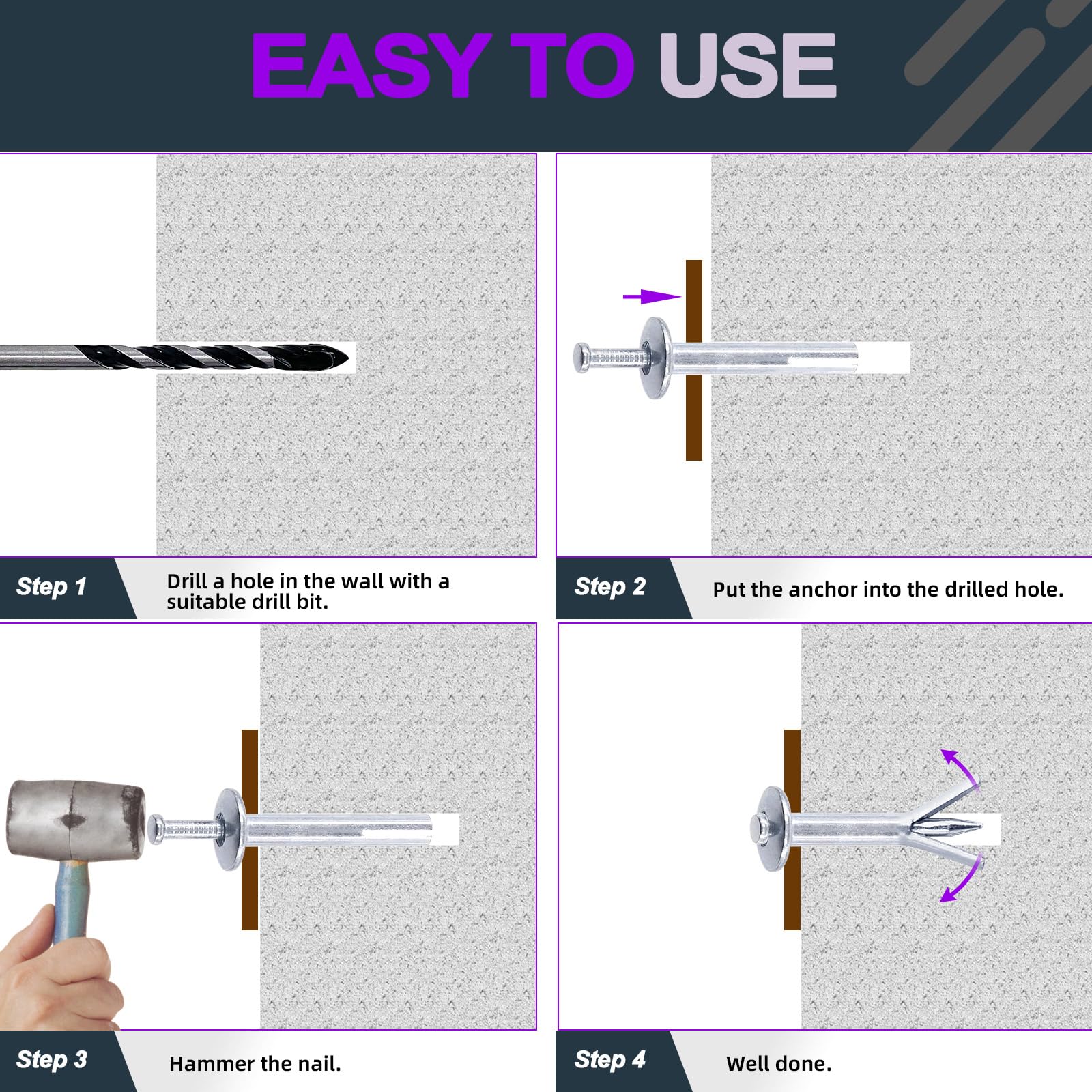 Tapcon Concrete Screws 86-Piece Concrete Anchor Kit Sizes