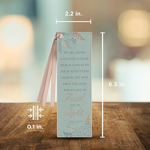 Miniatura 237 de Christian Art Gifts - Separador de piel sintética con cinta de satén y verso bíblico inspirador para mujeres y hombres, Marrón - Proverbios 31 Mujer