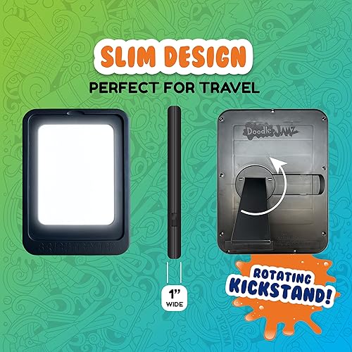Miniatura 4 de DoodleJamz BrightBoard - Almohadilla de dibujo LED sensorial iluminada, rellena con cuentas blandas y gel, compatible con todas las almohadillas de