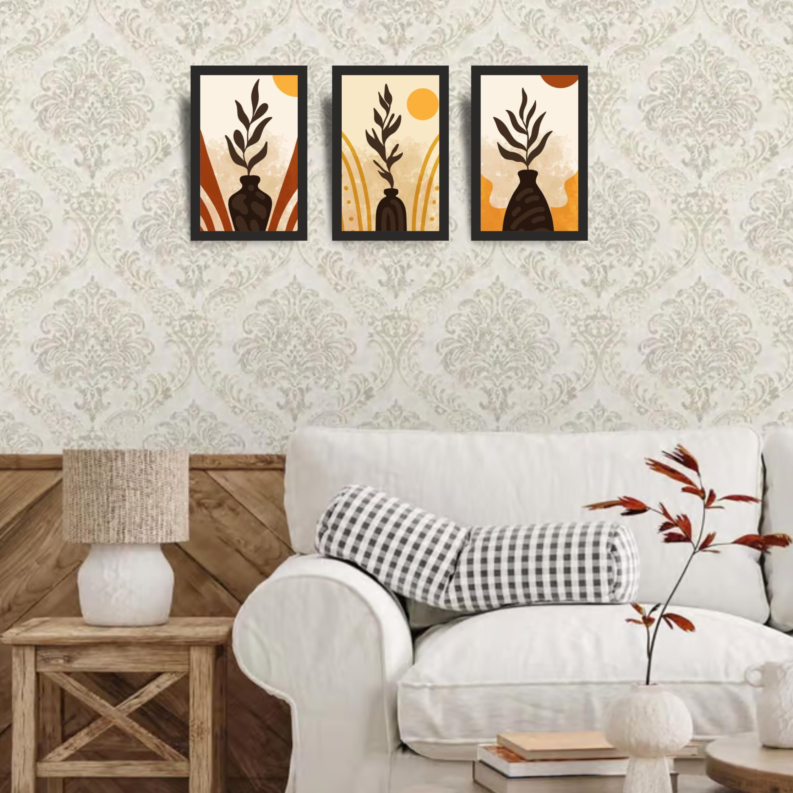 Abstract Vase Botanical Wall Art Set of 3