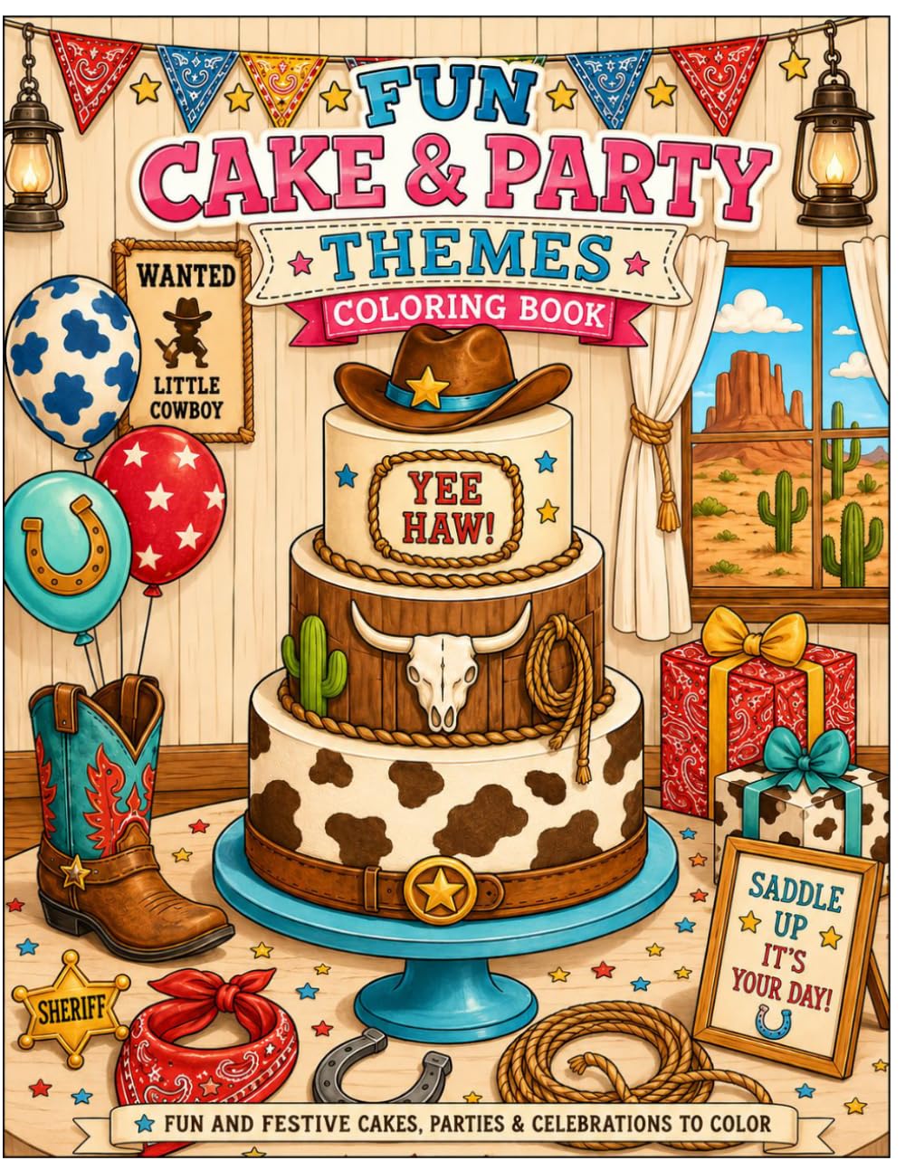 Fun Cake & Party Themes Coloring Book: Fun and Festive Cakes, Parties, & Celebrations