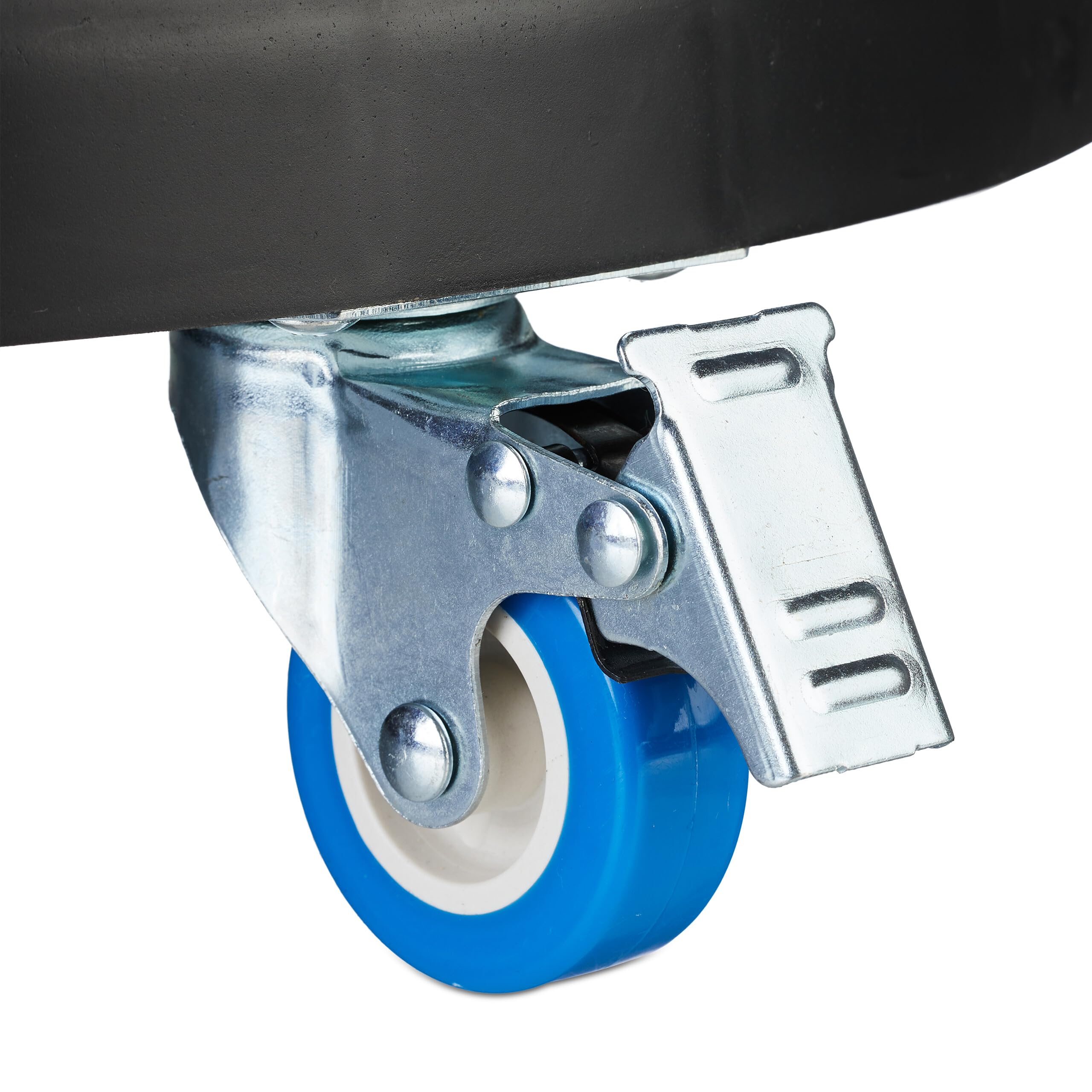 Relaxdays Support Plantes, Extensible, diamètre 40-57,5 cm, Plastique, Max. 200 kg, intérieur & extérieur, Gris foncé