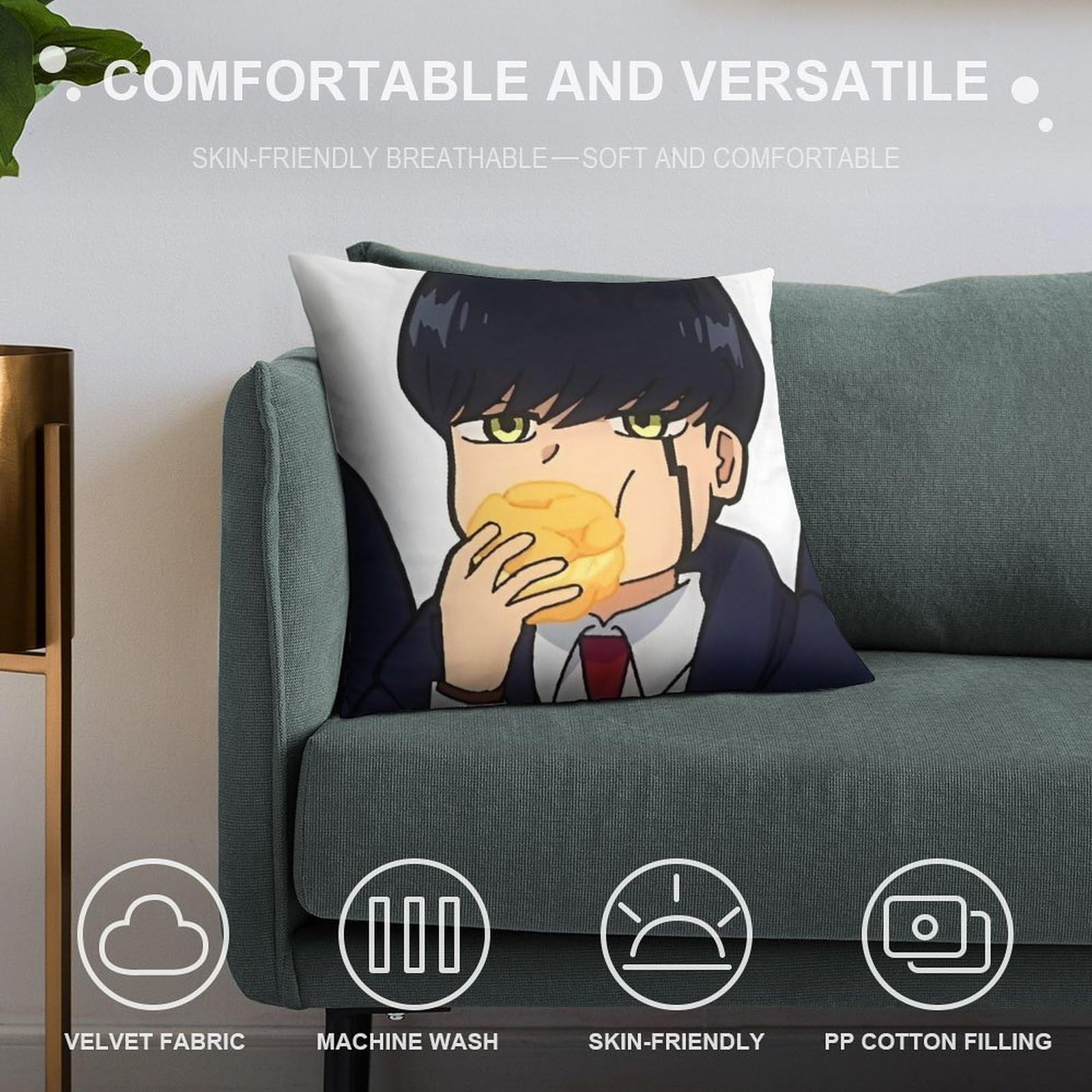Amazon｜マッシュル-MASHLE- マッシュ·バーンデッド 枕カバー 部屋飾り