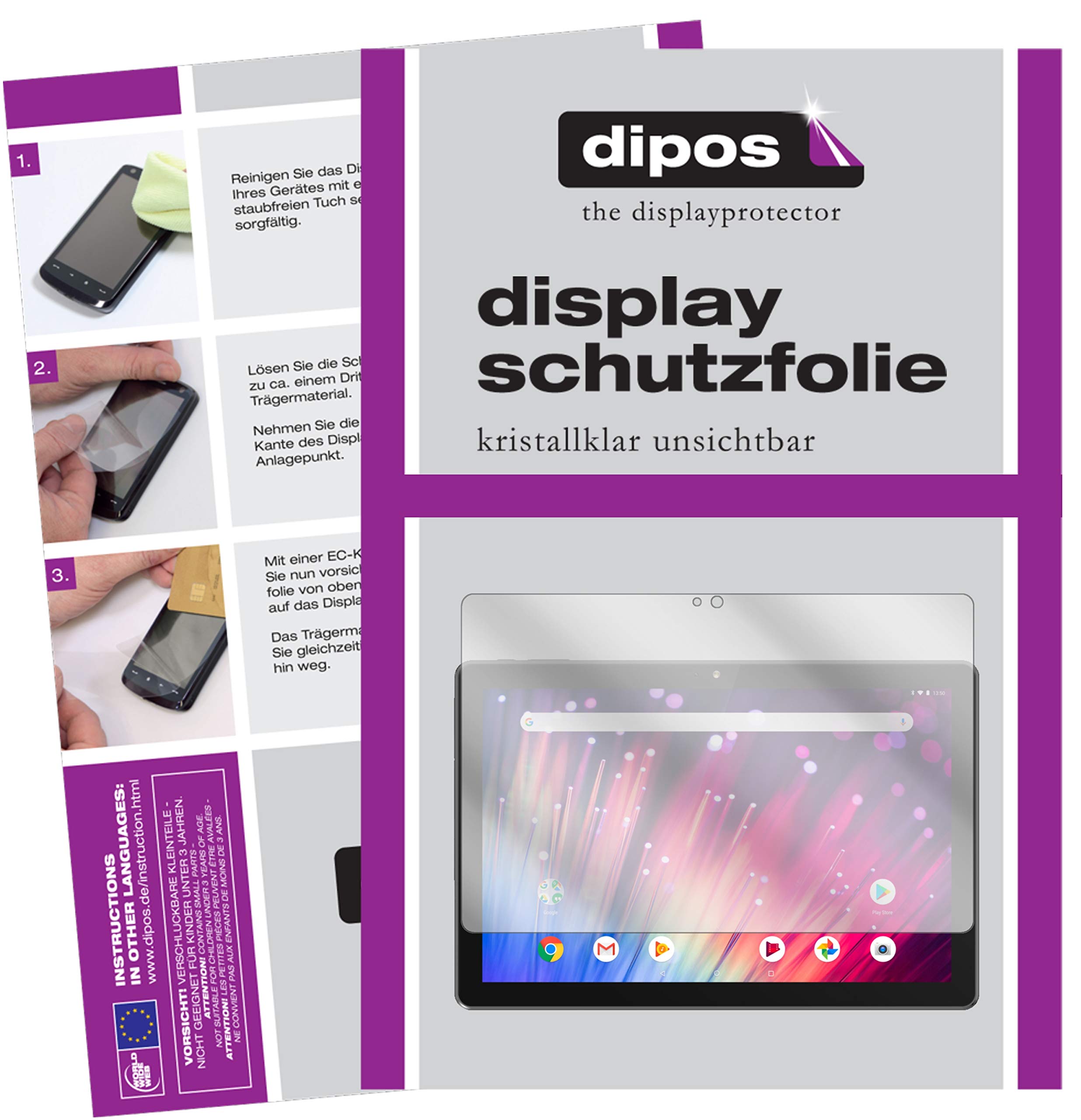 2x Pellicola per Peaq PET 100 Protettiva Protezione Schermo Antiriflesso dipos