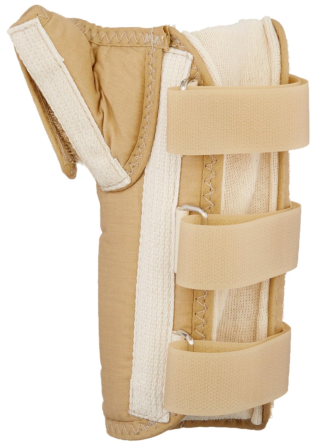 Rolyan D-Ring Wrist and Thumb Spica Splint, Wrist Brace for Carpal Tunnel, Wrist Brace for Tendonitis, Thumb Stabilizer for CMC & MC Joints, Wrist Splint, Thumb Brace, Wrist Spica, Right Hand, Large