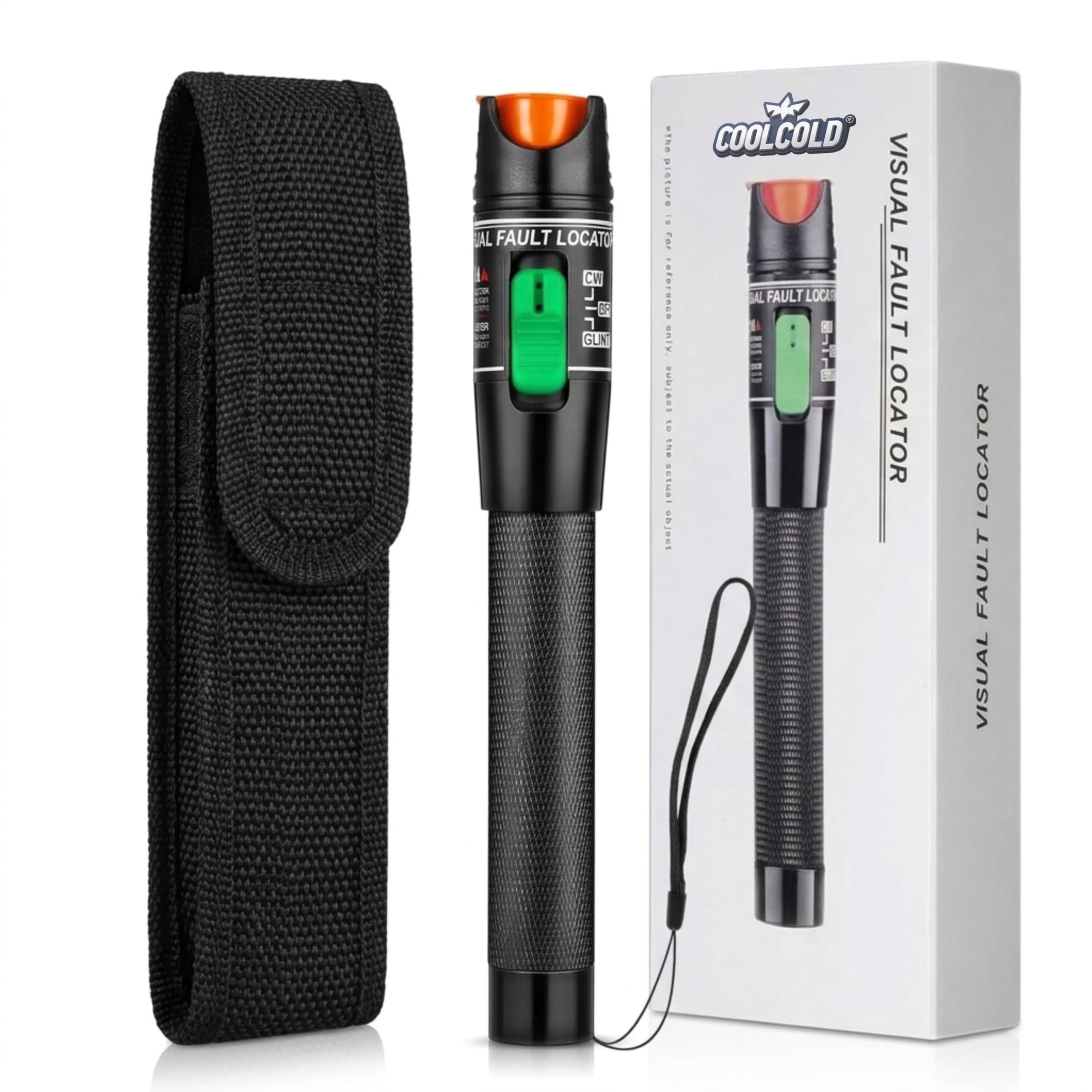 COOLCOLD Visual Fault Locator 30mW 30KM, VFL Fiber Optic Cable Tester Meter, Red Light Pen Tester Adapt LC/FC/SC/ST Interface, Fiber Network Cable Test Kit Fiber Light Source Testers-image-41