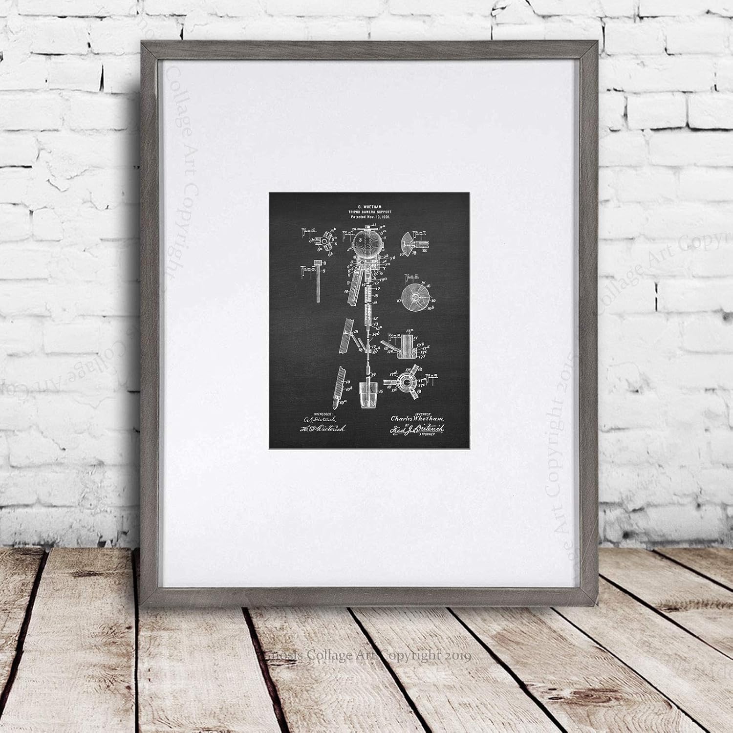 Antique Camera Poster set of 6 Unframed Camera Patent Prints Photographer Gift