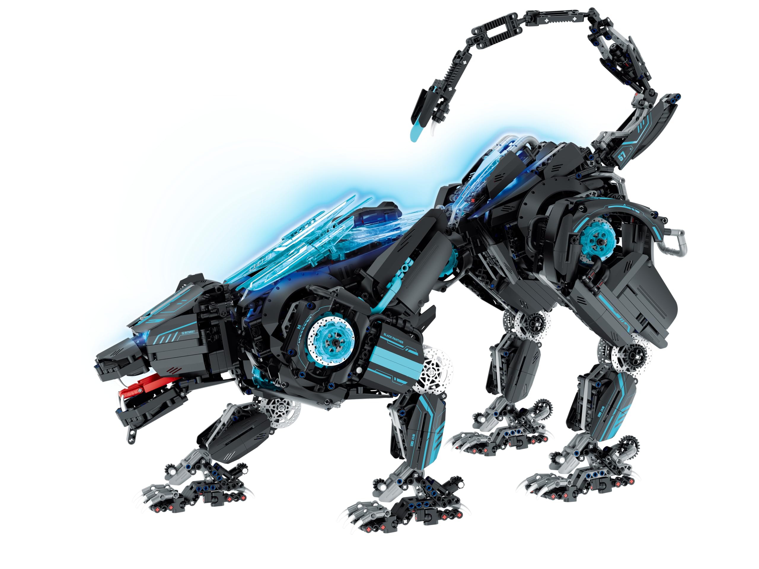 iM.Master - Black Leopard - Modellino meccanico da 1 metro - Luci a LED configurabili - Blocchi di costruzione per adulti e bambini - 3824 pezzi - Giochi educativi STEM - Modellino per costruire