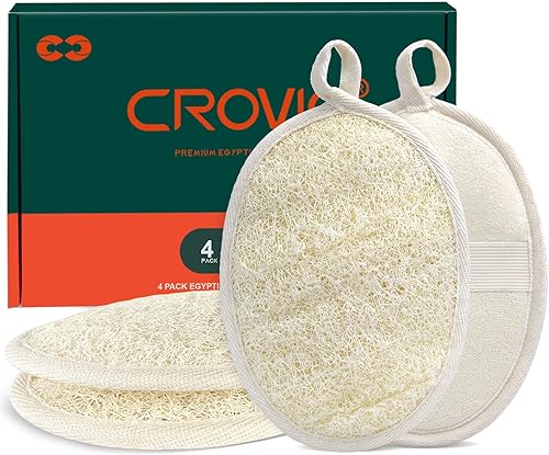 Miniatura 8 de Crovin Almohadillas de lufa facial exfoliantes de primera calidad limpiador facial natural Luffa y removedor de maquillaje para limpiar fácil y