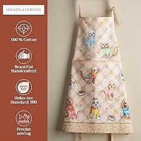 Vista 112 de Maison d' Hermine Delantal 100% de algodón para mujeres con bolsillo de cocina delantal de chef para hombres, decoración de Pascua