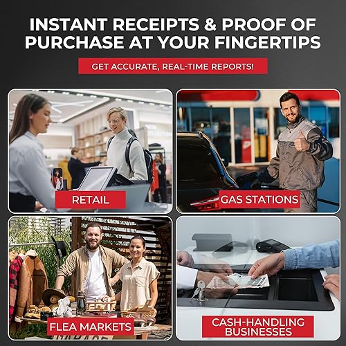 Miniatura 6 de Cassida Impresora térmica universal para manejo de efectivo. Compatible con la mayoría de contadores de billetes (KP-1), color negro