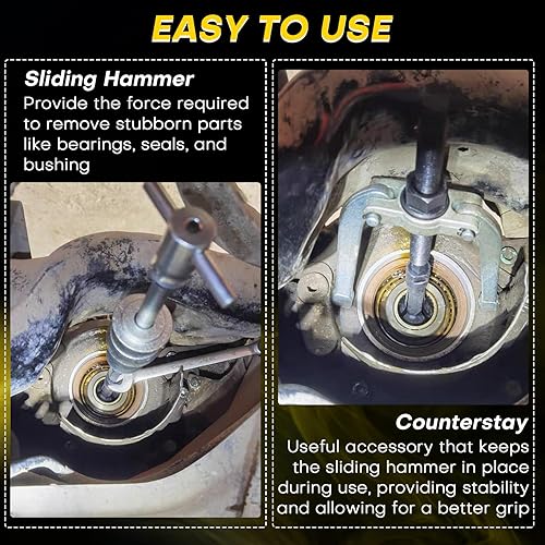Miniatura 4 de Kit de extractor de rodamientos de pinza de agujero ciego, 16 piezas  Extractor de rodamientos interiores ciegos, juego de herramientas de