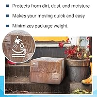 Vista 4 de IDL Packaging Mini rollo de envoltura elástica de 3 pulgadas x 1000 pies de calibre 80 (paquete de 10 rollos de reabastecimiento), película