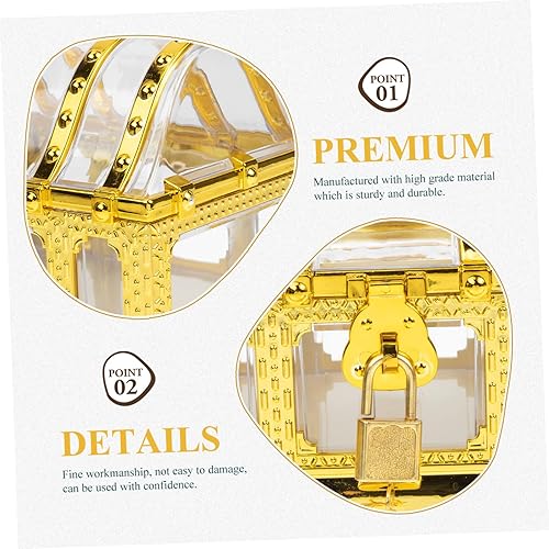 Miniatura 4 de IMIKEYA Cofre del tesoro pirata para niños y niñas, juguetes para niños, joyas para niñas, joyería para niñas, joyería para niñas, accesorios de