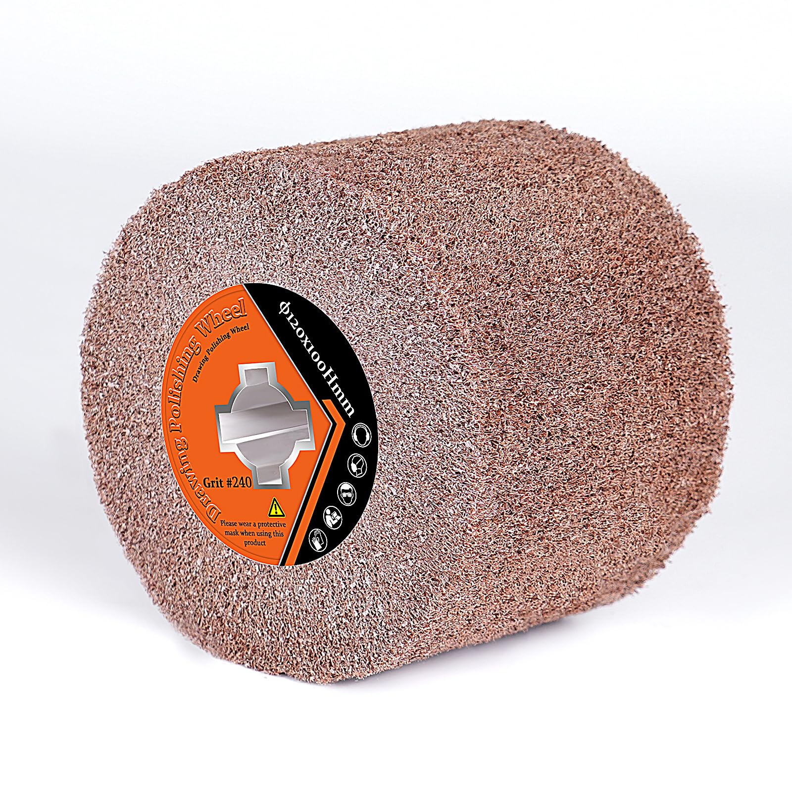 Sanding Roller Brush, Synthetic Fibre Brush for Satin Machine Brush Sanding Sleeves 240 Grit for Wood Metal, Stone Surfaces