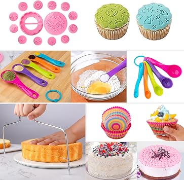 Cake Decorating Supplies Kit Tools 356pcs, Nifogo Baking Accessories with Cake Turntable, Pastry Piping Bag, Piping Icing Tips for Beginners or Professional