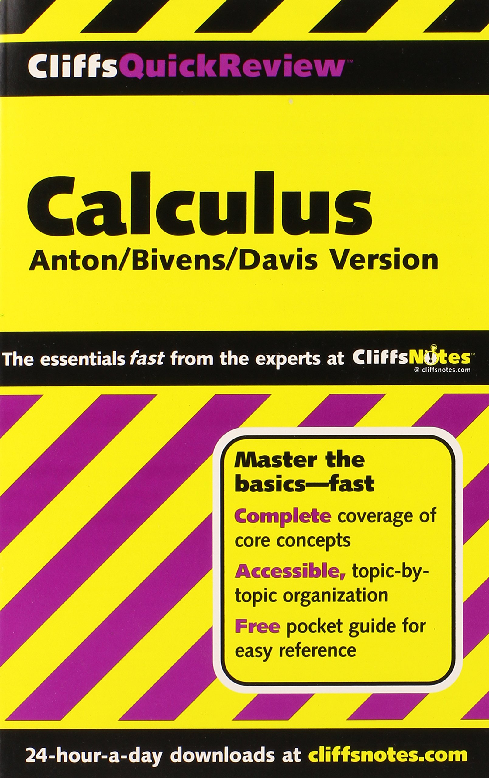 Cliffsquickreview Calculus: Anton/Bivens/Davis Version