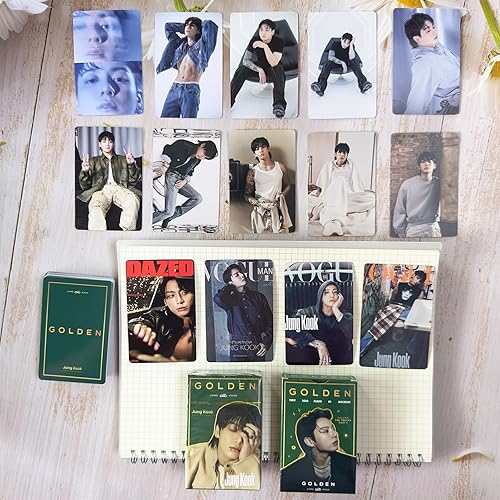 Miniatura 7 de Juego de tarjetas de fotos de álbum dorado, primer álbum en solitario, tarjetas de fotos Kpop Lomo, regalo para niños y niñas