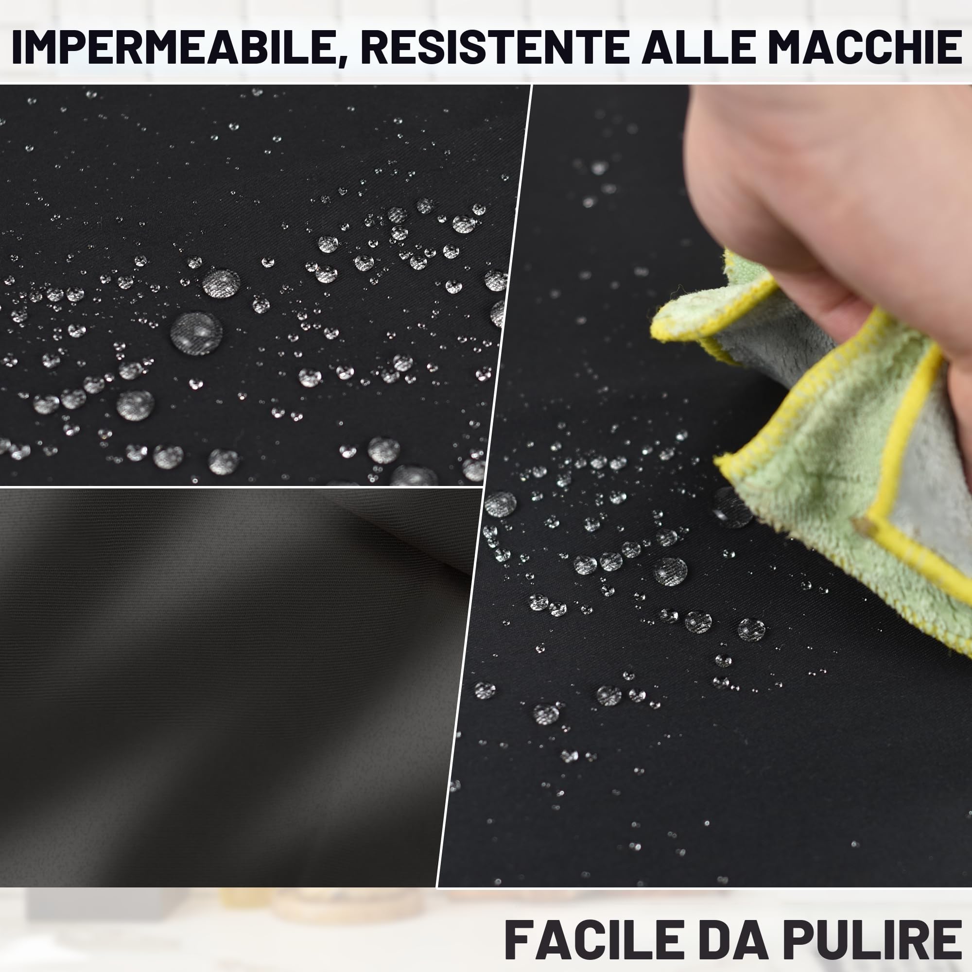 6 Pezzi Grembiuli, Mezzo Grembiuli da Cucina con 3 Tasche, Impermeabile Chef Grembiule per Uomini Donne, Grembiule Corto Cameriera Cameriere, Grembiule per Bistrot, Bar, Ristorante