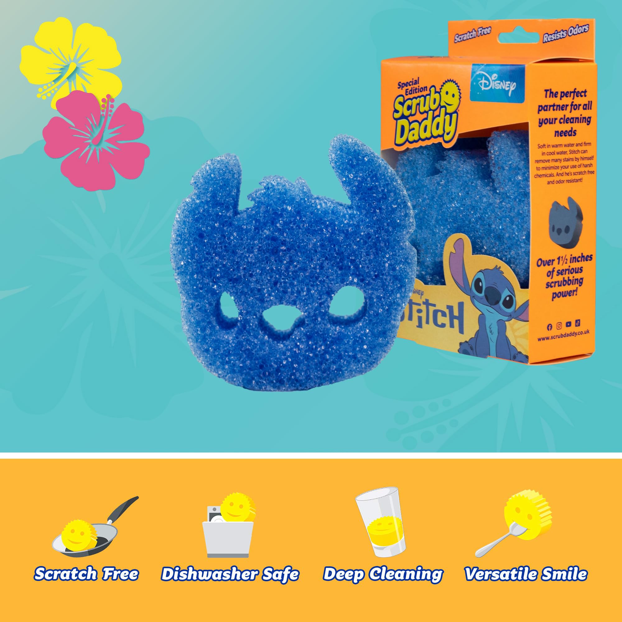 Scrub Daddy Disney Dikiş Bulaşık Süngeri İkiz Paket, Temizlik ve